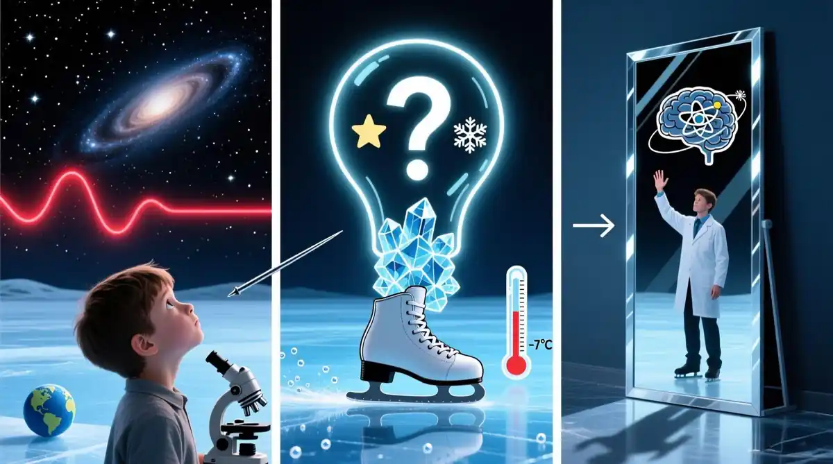 Why the night sky is dark, ice is slippery, and mirrors seem to lie