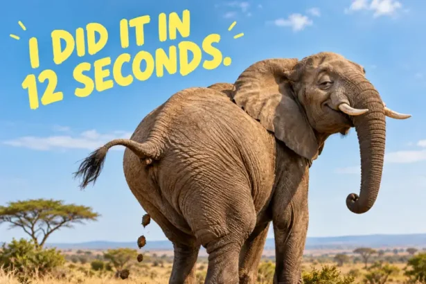 The Elephant Who Did It in 12 Seconds